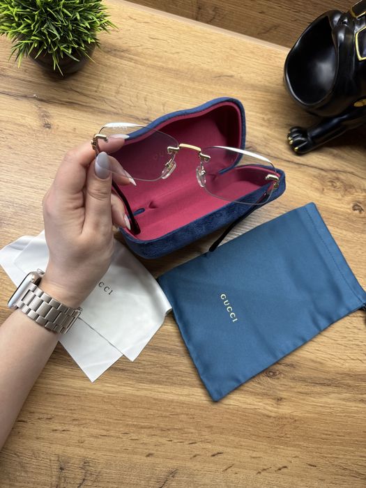 Окуляри gucci прямокутні без оправи
