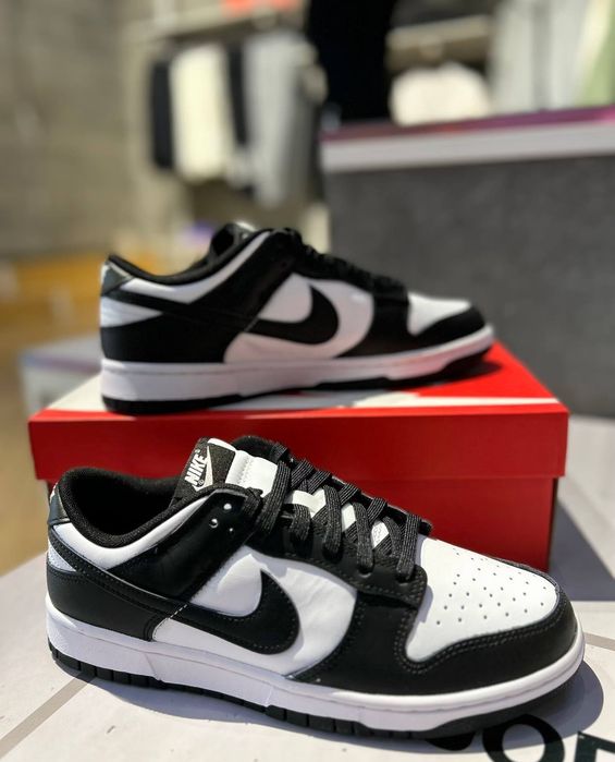 Nike Dunk Low Black White | Чорно-білі кросівки Nike | 1391-100 | 36–47