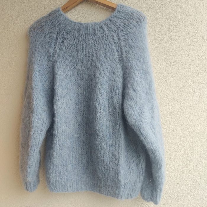 Puszysty sweter Alpaka z Merino.Handmade.