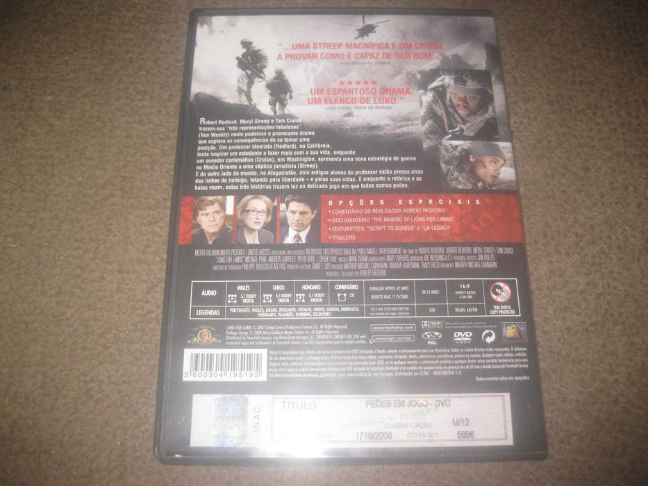 DVD "Peões em Jogo" com Robert Redford