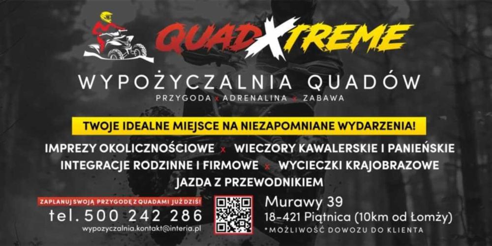 Wynajem Wypożyczalnia Quadów Łomża - QuadXtreme