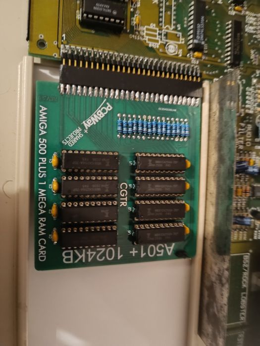 Rozszerzenie pamięci 1mb chip ram dla Amigi 500 plus.