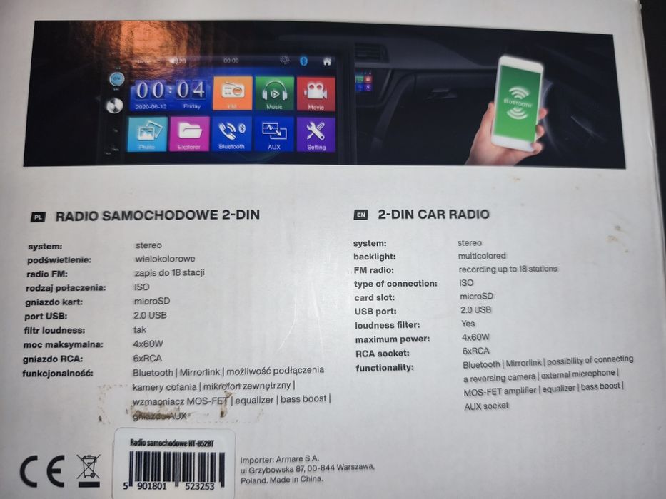 Radioodtwarzacz samochodowy Vordon