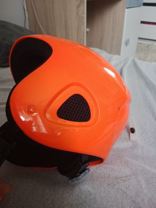 Kask alpejski pomarańczowy