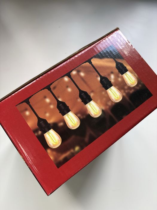 Porządna girlanda ogrodowa LED 5m gruby kabel, nowa!