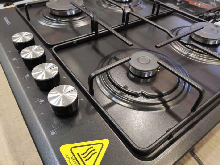 Варочная поверхность газовая LUXELL черная матовая Турция