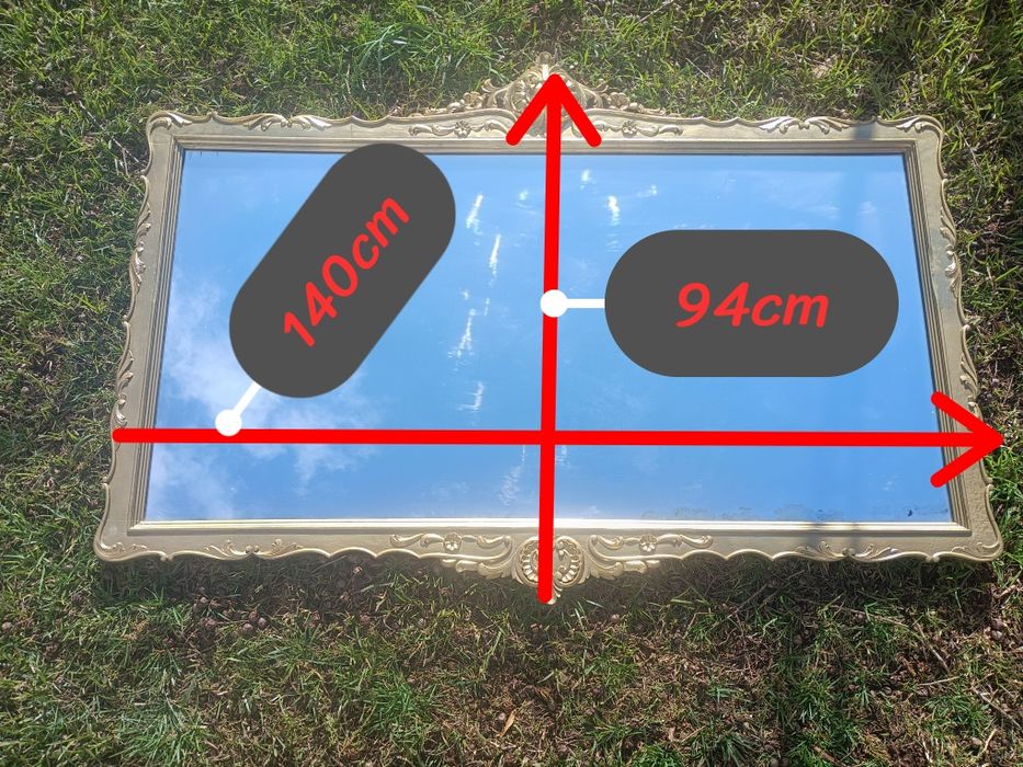 Espelho decorativo retangular, moldura talha dourada de estilo clássic