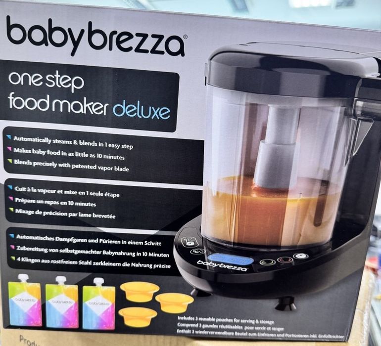 Baby Brezza  чёрная 8700 НАША ВИЛКА не Малайзия и не Американская Food Maker Deluxe Кухонный комбай гаран 1  ГОД