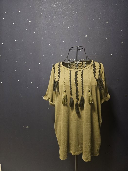 BLuzka Guess oryginalna markowa L khaki zielona  boho