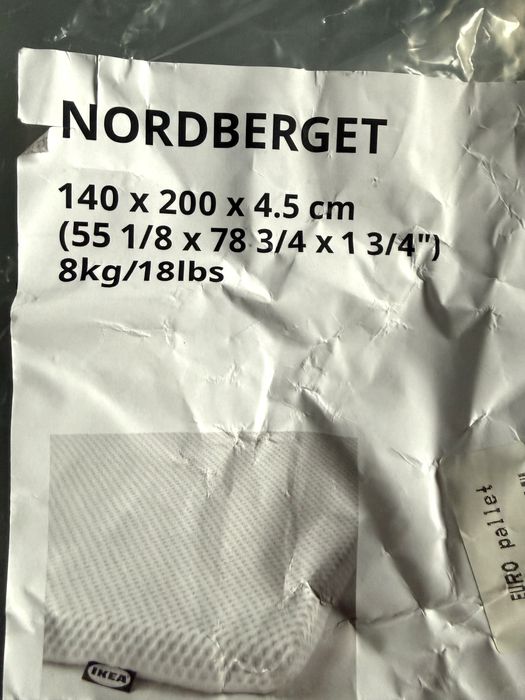 Mata ikea 140x200 Nordberget