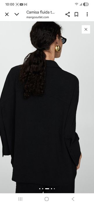 Camisa preta XL/XXL Mango