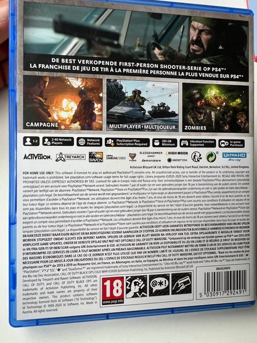 Ps5 Call of Duty Black OPS Cold WAR PS 5