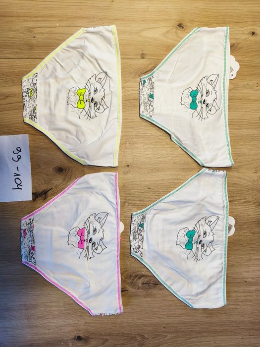 4x Majtki figi dziewczęce 99-104 Bawełniane
