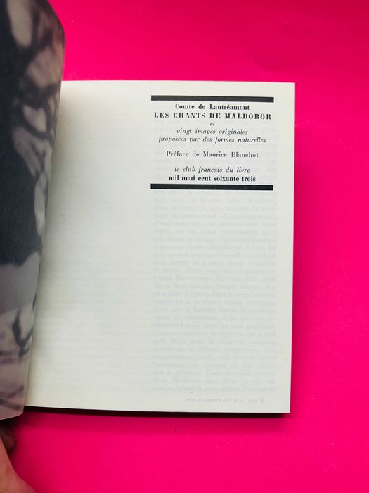 Comte de Lautréamont
LES CHANTS DE MALDOROR