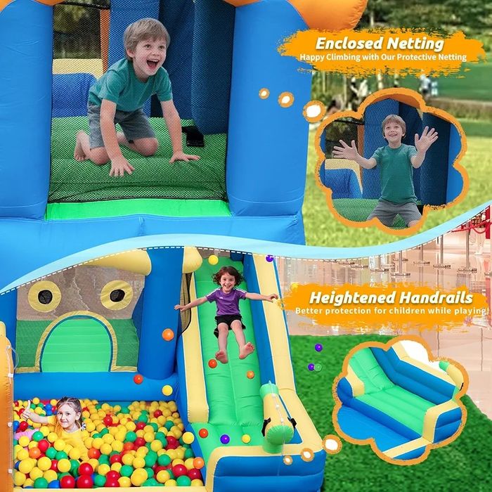 Dmuchana zjeżdżalnia wodna. Zamek dmuchany.