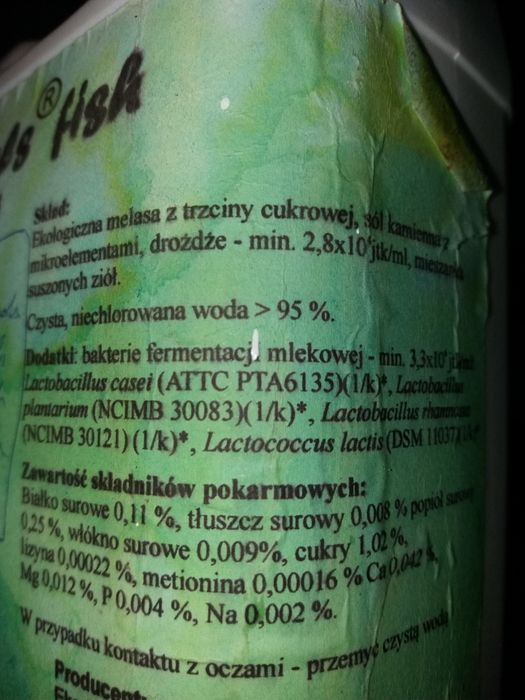 Żywe bakterie. Na odporność ryb. Probiotyk dla ryb 0.5l