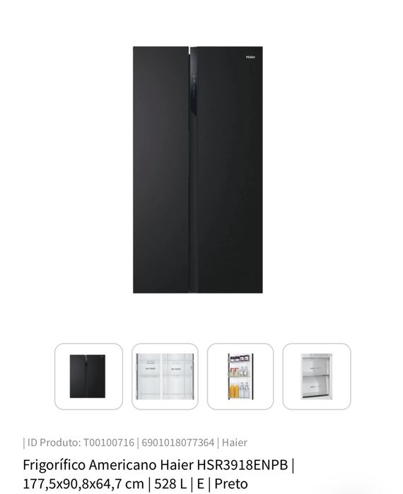 Frigorífico americano Haier - Preto