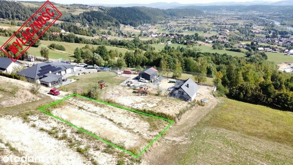 Działka z widokiem na Beskidy i Dunajec, okazja