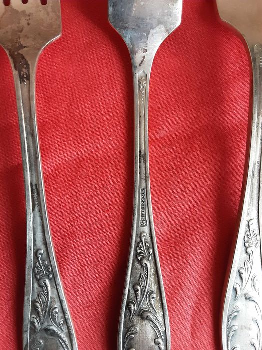 Набор вилок ЗИШ МНЦ мельхиор 6шт. Знак качества СССР: 650 грн