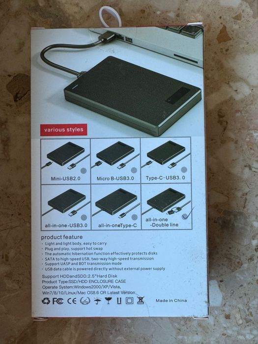 obudowa na dysk twardy (HDD/SSD)