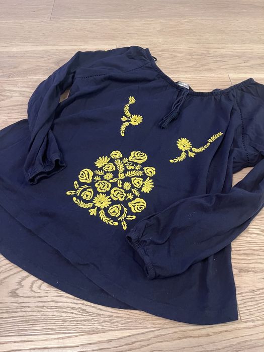 bluzka etno / folk z haftem Peacocks