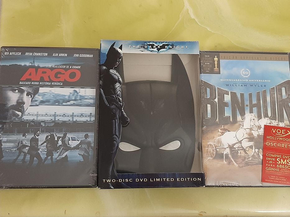 Dvd filmes Argo, Ben-Hur e Batman-The dark knight