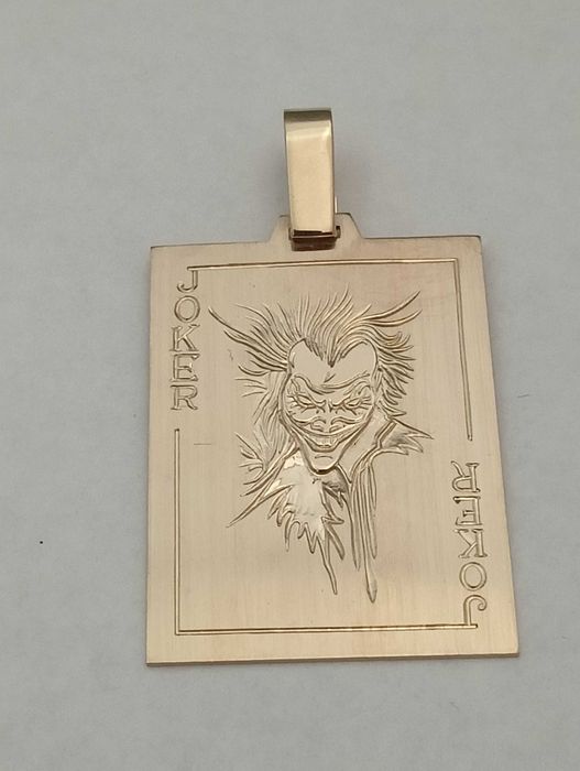 Złoty wisiorek karta 12,92 g