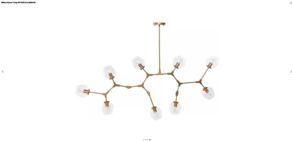 Lampa Miloo Home Twig XXXL złota