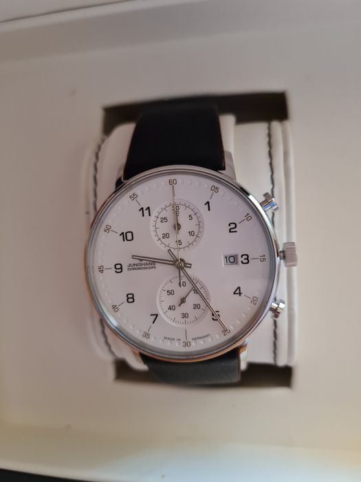 Relógio cronógrafo Junghans novo em caixa original