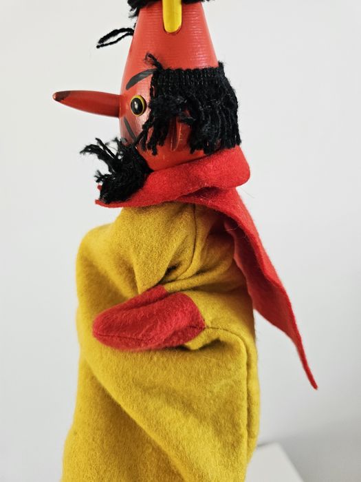 Pacynka diabła lata 60 vintage filcowa diabeł