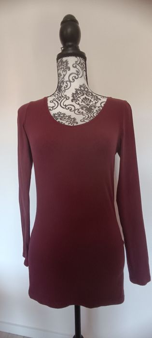 Bluzka basic damska bordowa