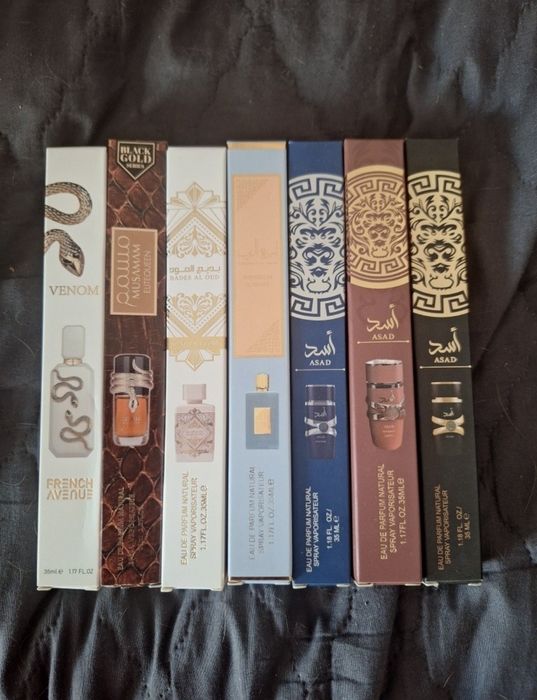 Zestaw 7 szt męskich zapachów w perfumetkach