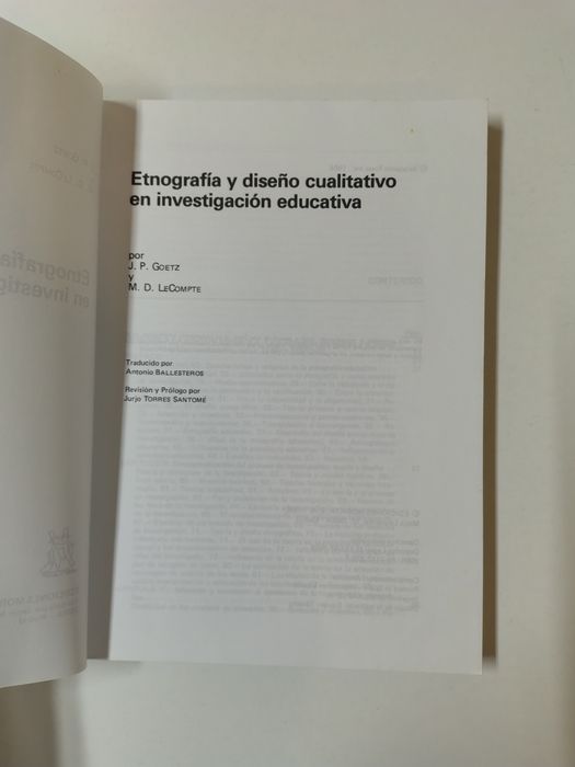 Etnografia y diseno cualitativo en investigación educativa