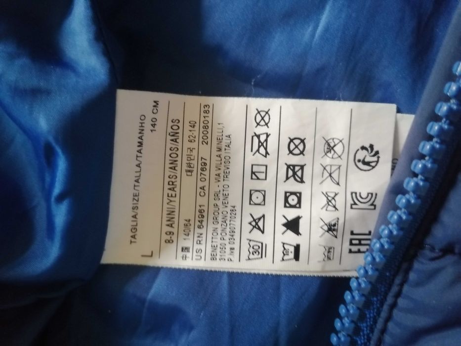 Kurtka zimowa chłopięca Benetton 8/9 lat