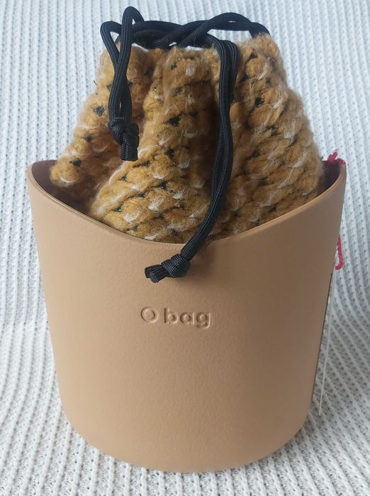 Obag basket nowy  komin oryginalny dzianina +ekoskóra