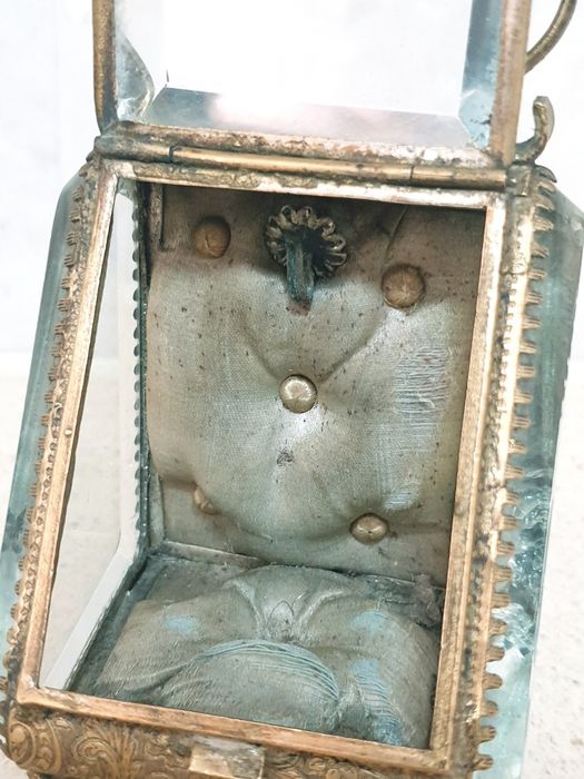 Excelente antiga vitrine de relógio de bolso francesa