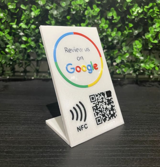 Placa NFC + Qr Code para avaliacão google