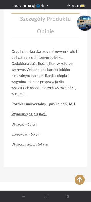 Kurtka zimowa oversize