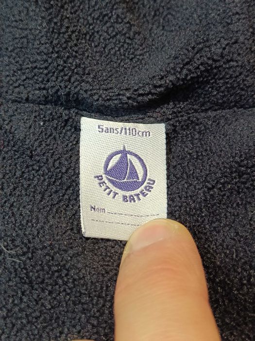 Зимняя детская куртка 110 см, 5 лет, синяя, Petit Bateau