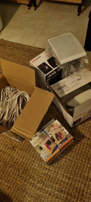 Conjunto Home Cinema | Polk Audio (Atmos/Surround)+Suportes+ Cabos QED