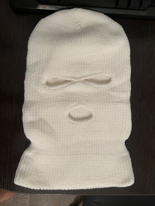 Белая балаклава Mil-Tec шапка вязаная новая акрил терорка спецназ