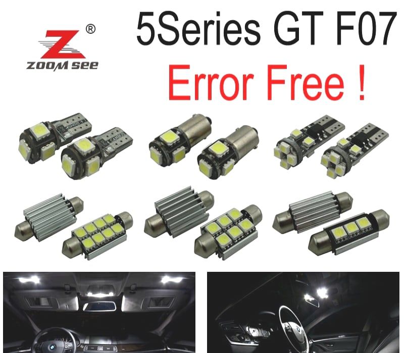 Kit completo de 27 lâmpadas LED interior BMW 5 series GT 5GT F07 528i 535i 550i GT 520d 535d 530d xDrive 2009-2017