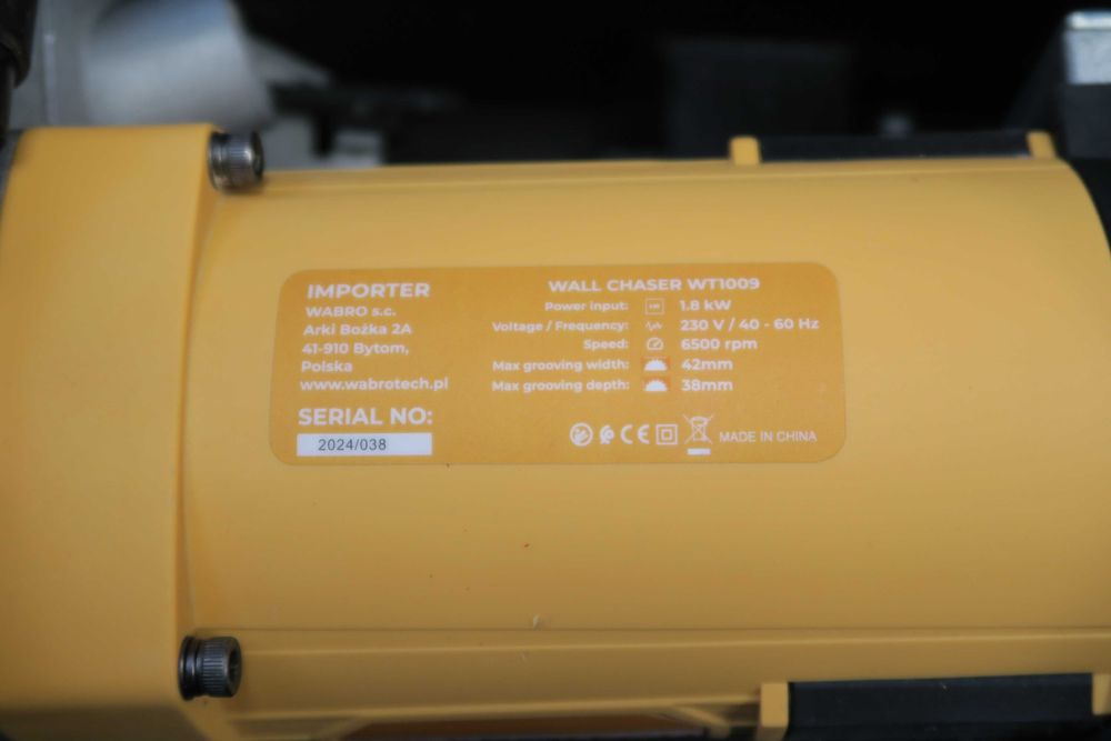 Bruzdownica WABROTECH WT1009, 1800W, komplet