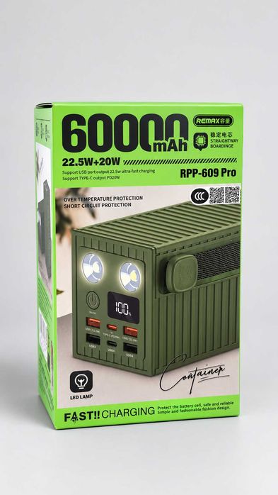 Power Bank Remax RPP-609 60000mAh ( 22.5W 20W )