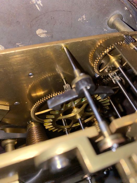 Relogio Mesa Inglês Séc XIX Ja Duff & Son  41 cm Pau-Santo Trabalhar