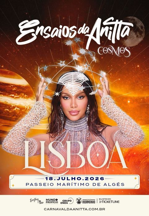Bilhetes Ensaios da Anitta Portugal