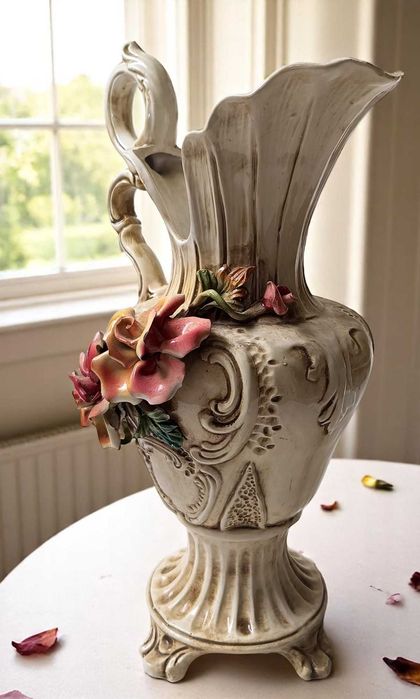 Ceramiczny Stylowa Dzban z Różami
