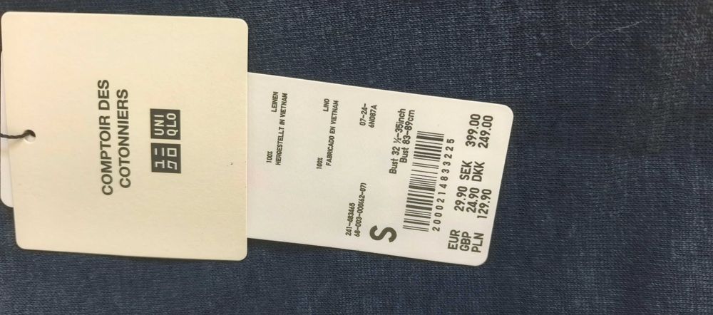 Uniqlo футболка 100% льон, нова