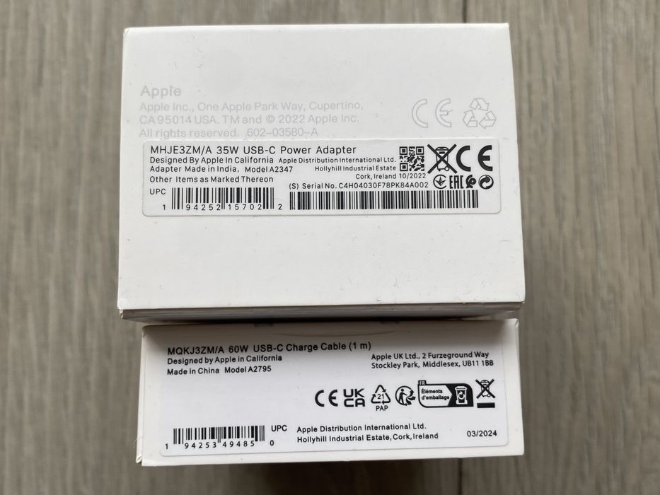 Ładowarka Apple 35W 2x USB-C + Kabel Iphone 15 16 Pro MacBook