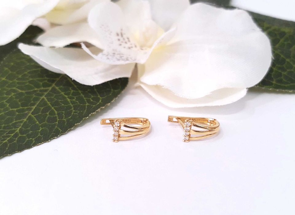 Złote kolczyki p.585/1,42g